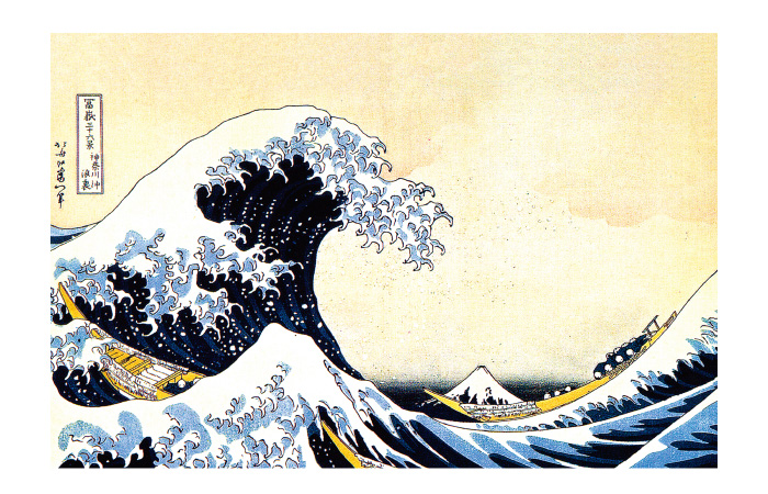 波 葛飾北斎のデザイン原画