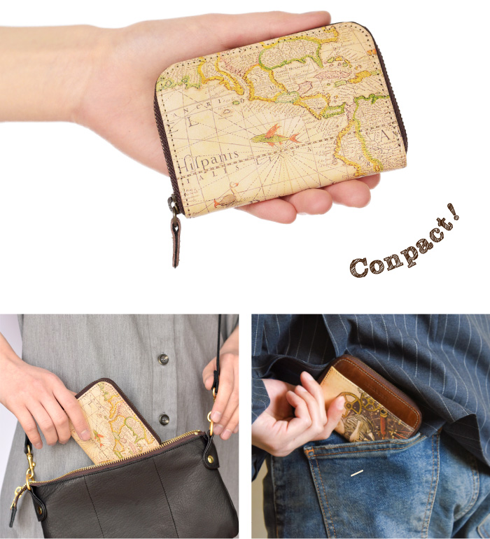 小さなポシェットやパンツの後ろポケットにもすっきり収まります。