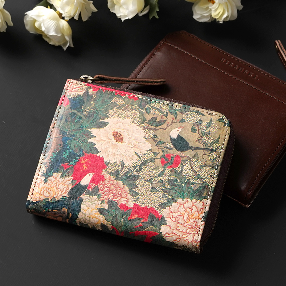 アートヌメレザー L字ファスナーウォレット