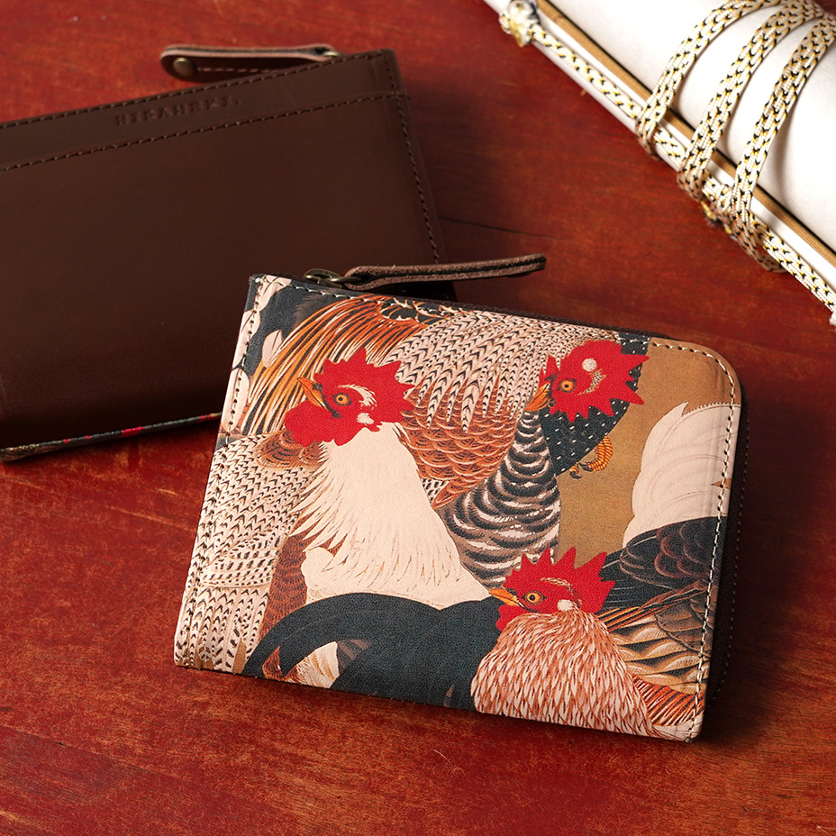 アートヌメレザー L字ファスナーウォレット