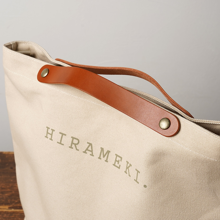 CANVAS ショルダートートバック レザーハンドル