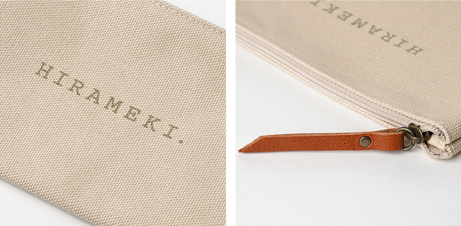 CANVAS ファスナーポーチM レザーハンドル