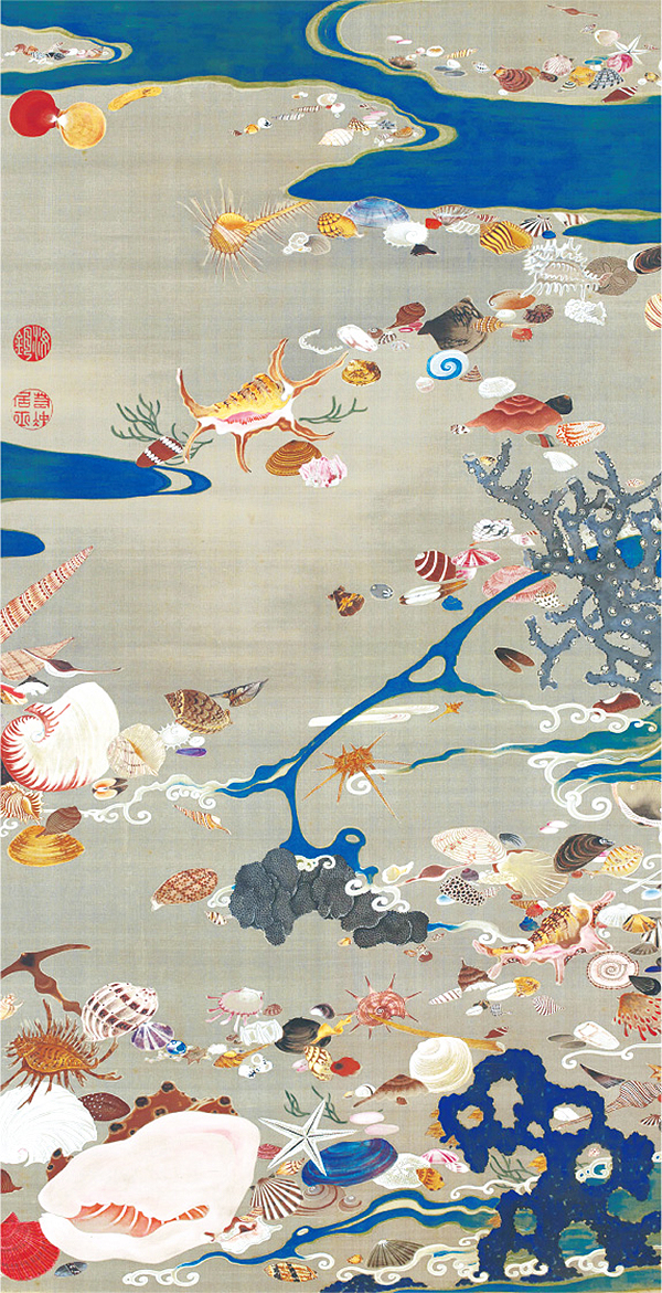 デザイン：伊藤若冲「貝」