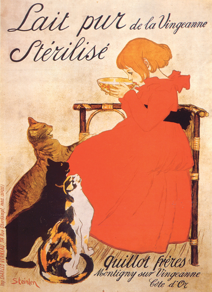 デザイン：ミルク「ヴァンジャンヌの殺菌牛乳」