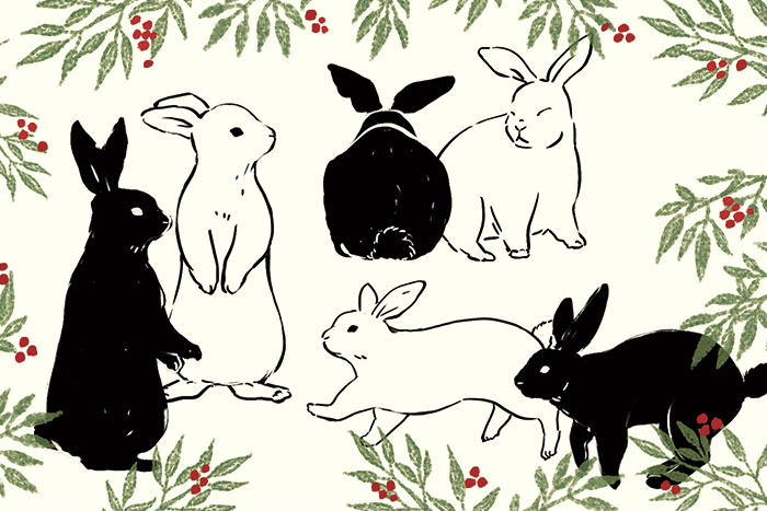 ヒラメキオリジナルデザイン「兎戯画」 HIRAMEKI. original design