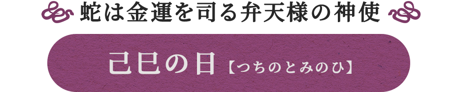 蛇は金運を司る弁天様の神使 己巳の日