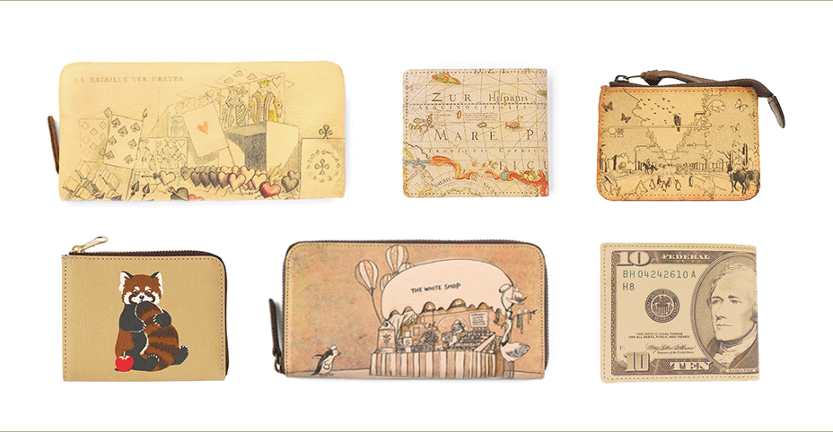 ベージュの財布