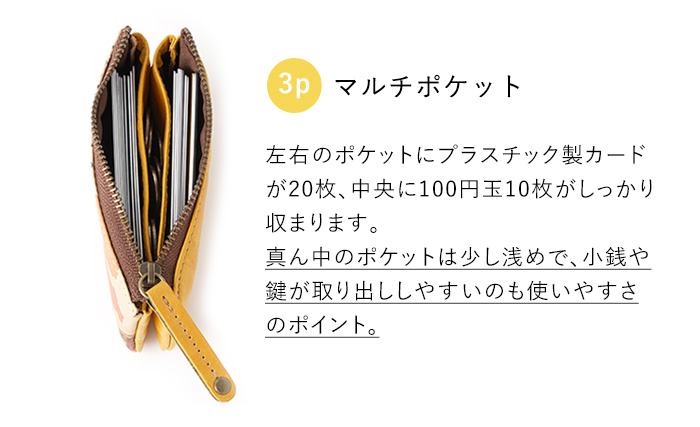２つのポーチを１つにしたら、３つの仕分けができる便利なミニ財布になりました。お金もカードも鍵もこれ一つに。小さい手でも片手に収まるサイズ感で、可愛い見た目に反して驚くほどの収納力と機能性を備えたオールインワンウォレットです。の様子