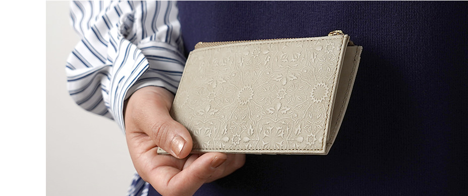 二つ折り財布 アルビオンホワイト