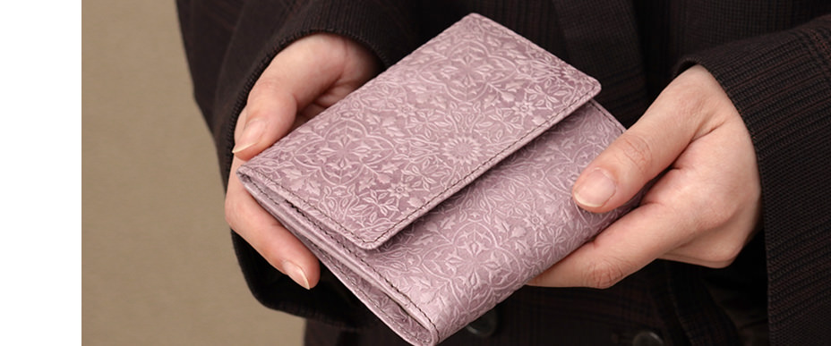 二つ折り財布 クラシックパープル