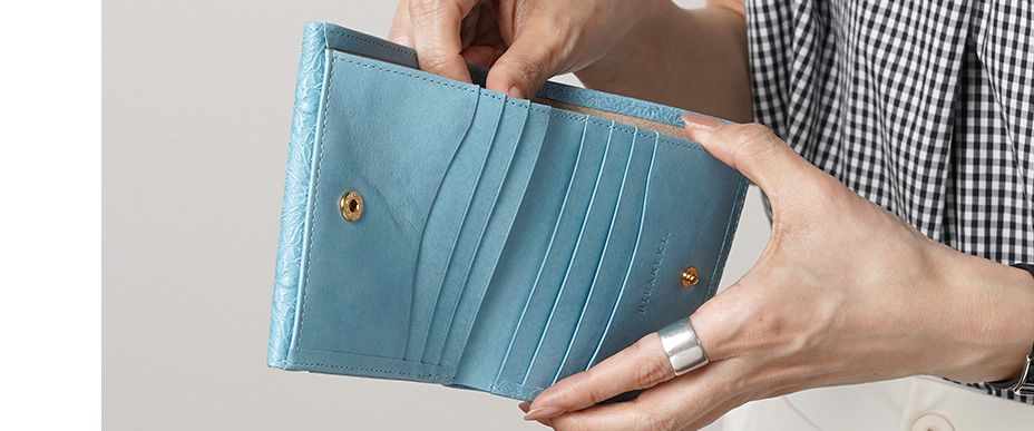 二つ折り財布 サムシングブルー