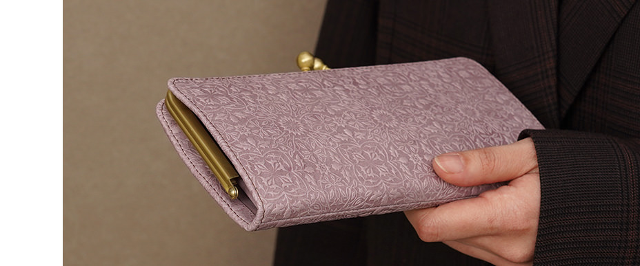 スリムガマグチ長財布 クラシックパープル