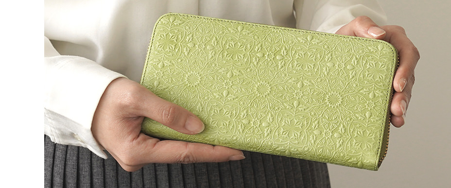 長財布 グラスグリーン