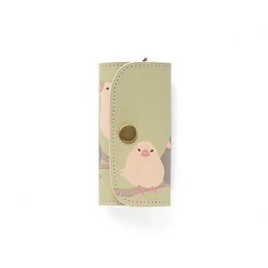 【ファンファン】プチキーケース|文鳥・エジプシャンロータス・バラの家