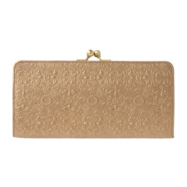 【モリス】スリムガマグチ長財布|アンティークゴールド