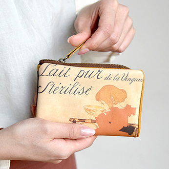 ラウンド｜L字ファスナー折り財布＜スタンランミルク＞