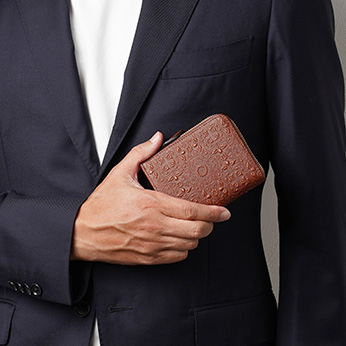 モリス｜L字ファスナーウォレット＜ブラウン＞