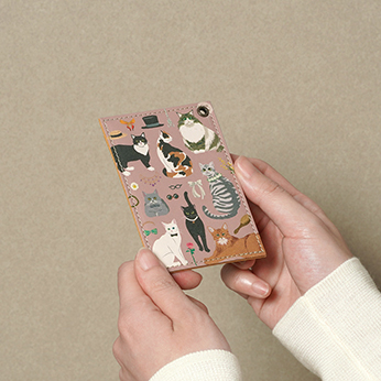 ラウンド|パスケース<バースデーキャッツ>