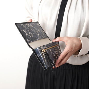 【SALE】ルリユール｜長財布＜ブラックストーン＞