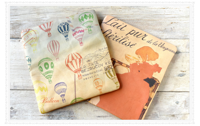 アートが施された一枚革を贅沢に使用