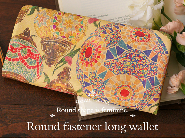Round series Round Fastner long wallet
