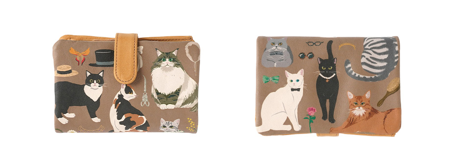 バースデーキャッツ　ベロ付き折り財布