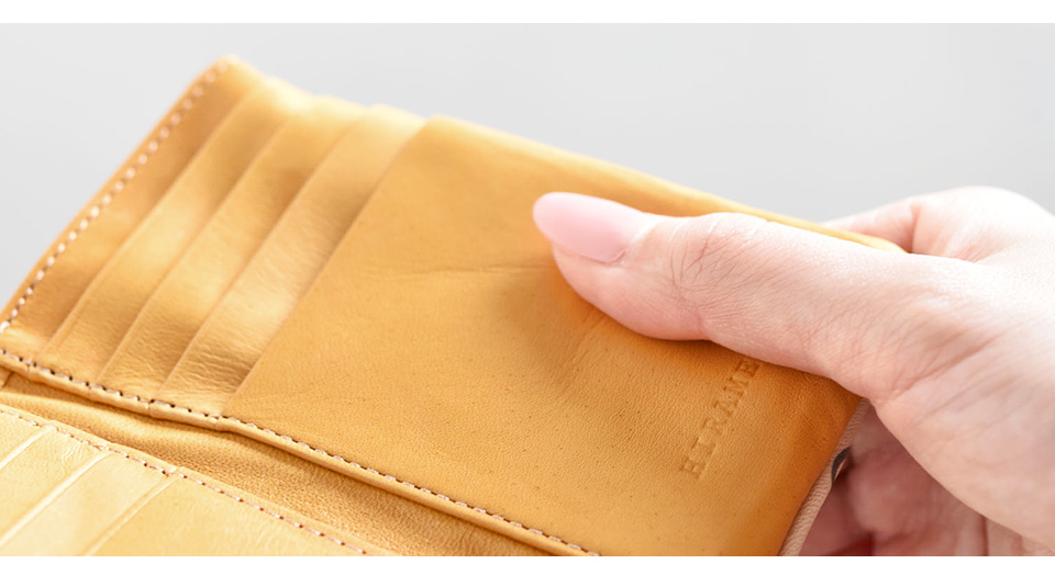 内側に使用されている柔らかな革