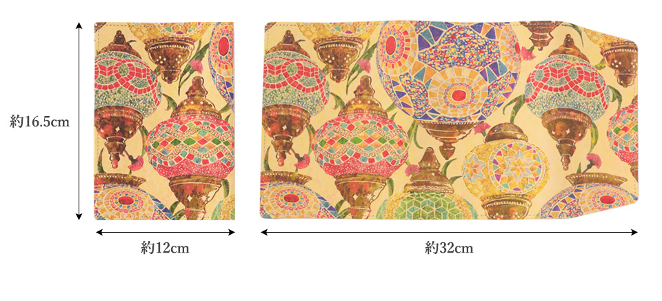 ラウンド ブックカバーの各部サイズの詳細