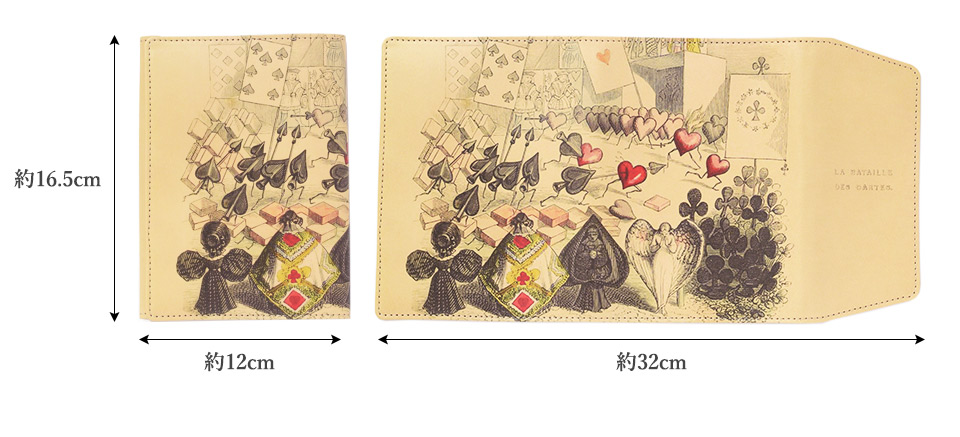 ラウンド ブックカバーの各部サイズの詳細