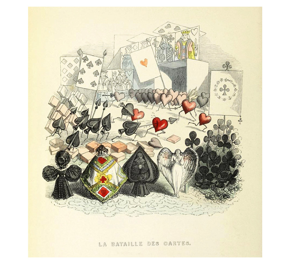 「カードの戦い」(La bataille des cartes.)のイメージ