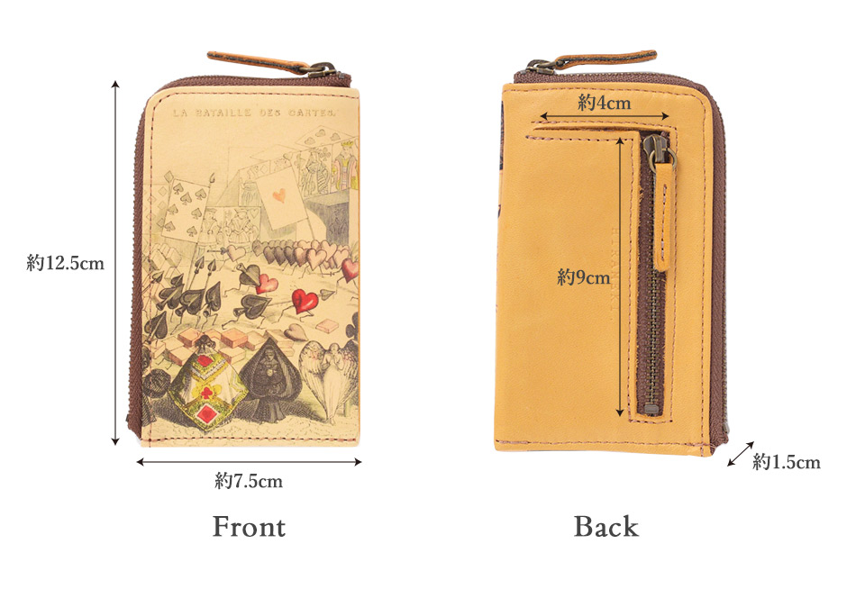 ラウンド L型キーケースの各部サイズの詳細