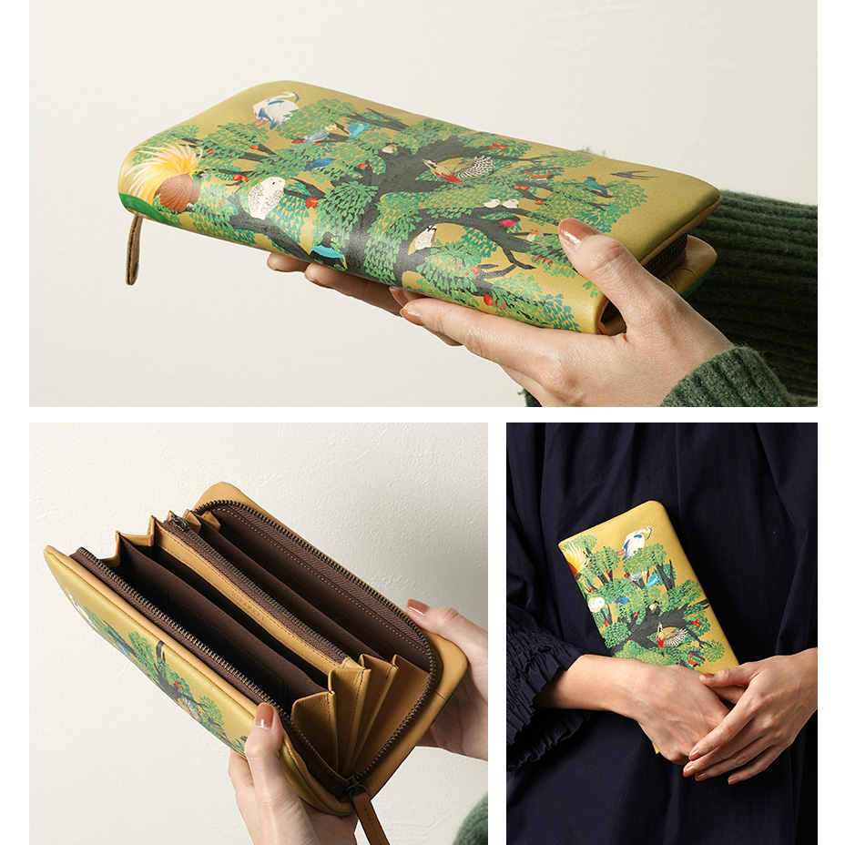 Eden for birds 鳥の楽園 ラウンドファスナー長財布