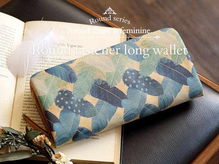 Round series Round Fastner long wallet