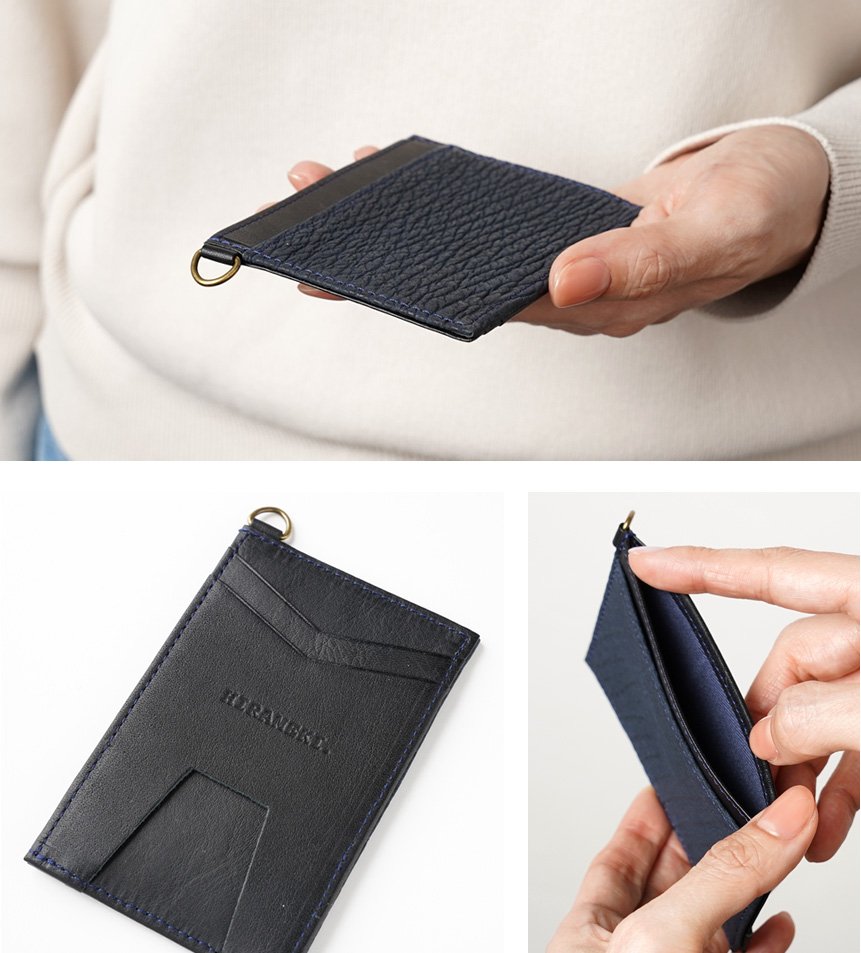 気仙沼産 天然サメ革 パスケース(カードケース)