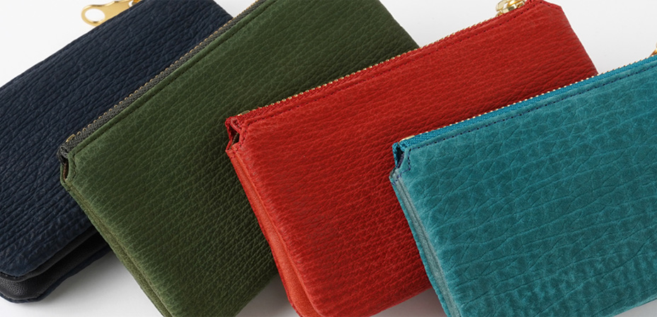 サメ革の美しい天然シボ模様