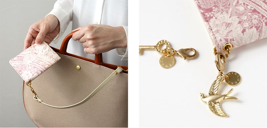 ストラップやチャームを付けてより使いやすく