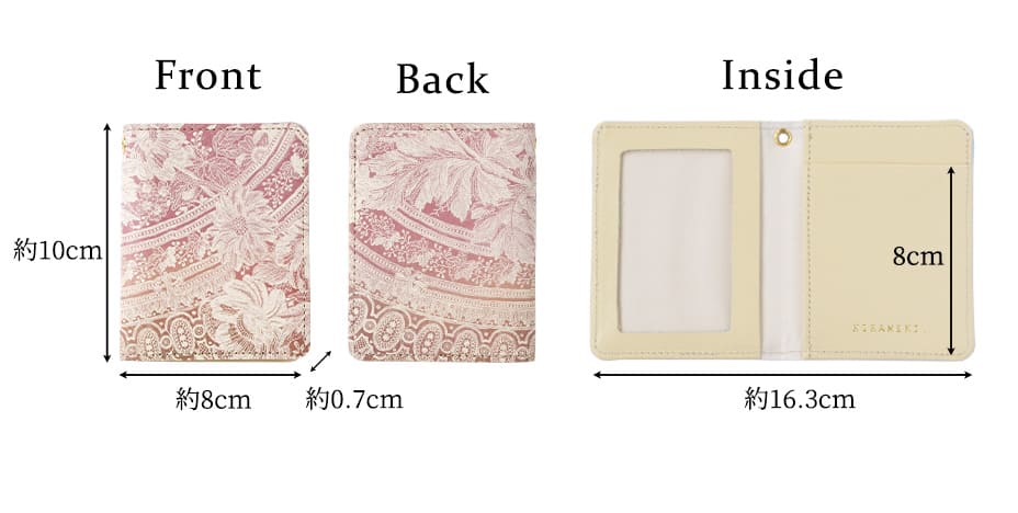 ホワイトキャンバス パスケース　定期入れ