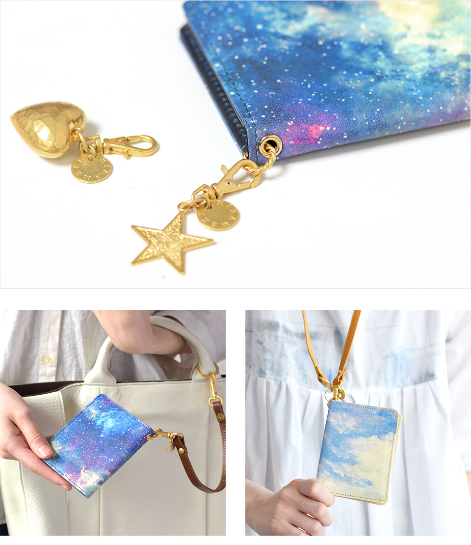 パスケースにチャームやストラップを装着時の使用イメージ