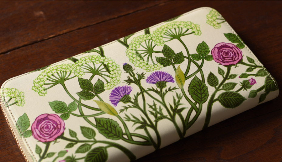 ラウンドファスナー長財布 イングリッシュガーデン