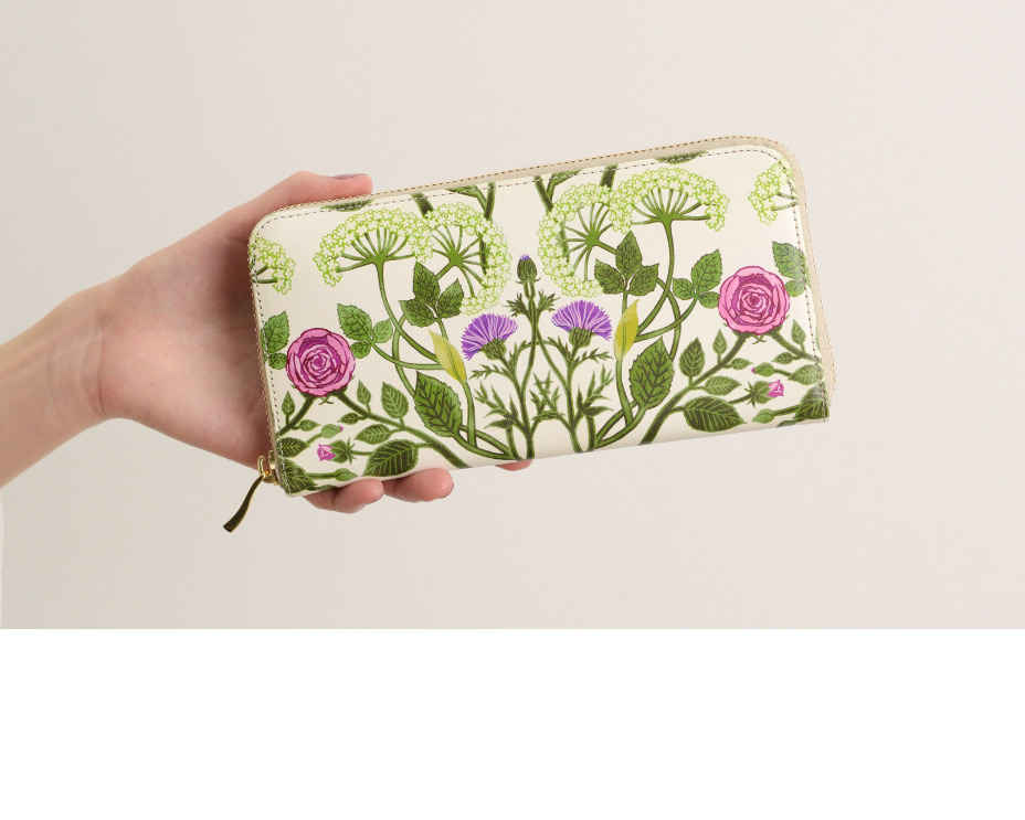ラウンドファスナー長財布 イングリッシュガーデン