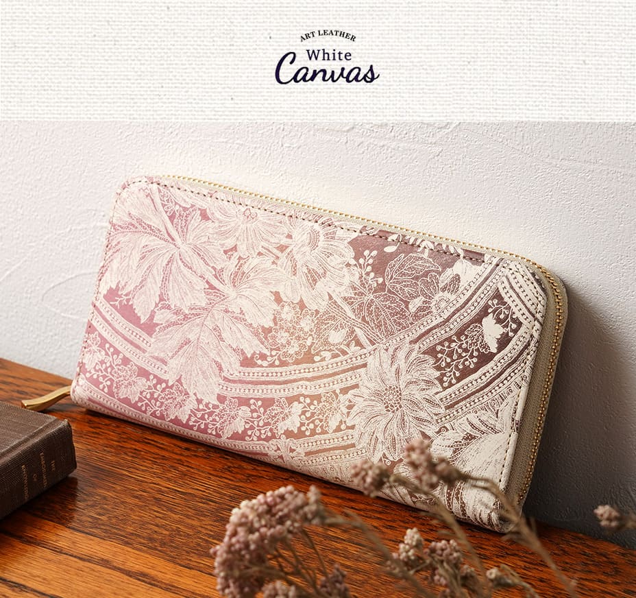 WhiteCanvas ラウンドファスナー長財布