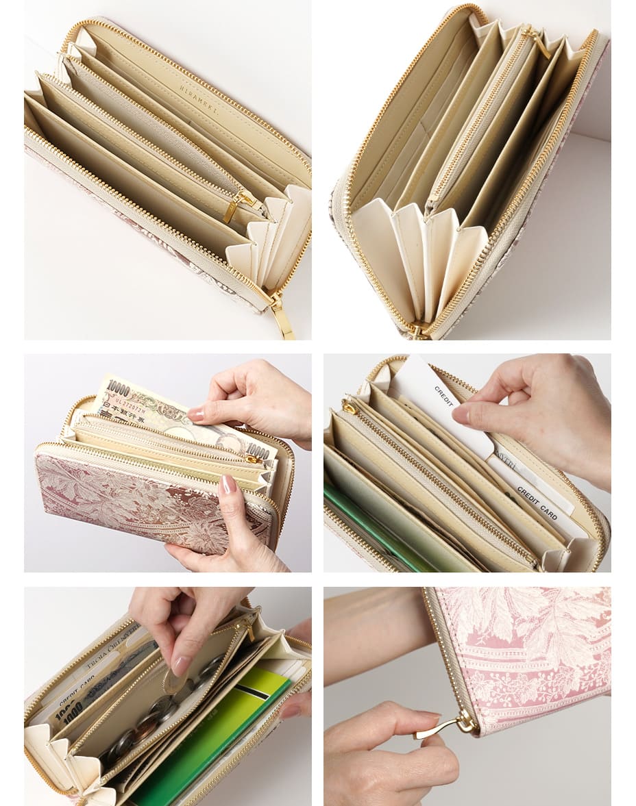 ラウンドファスナー長財布の使用風景