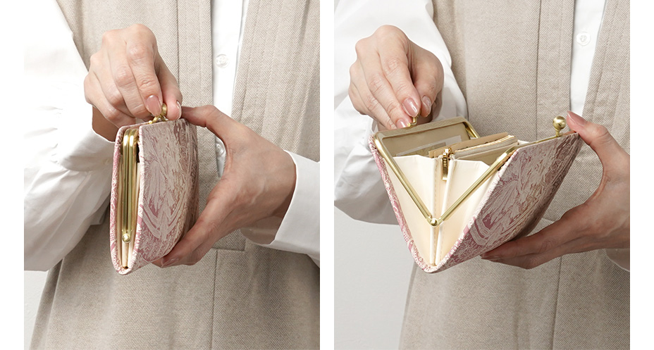 スリムガマグチ財布/レース