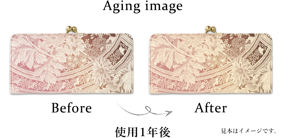 使用1年後のエイジングイメージ