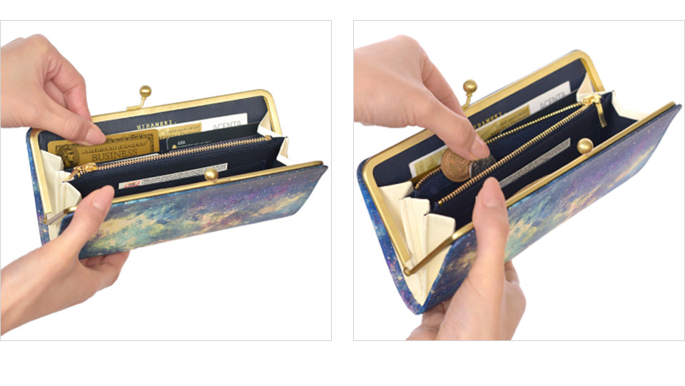 カード、小銭それぞれの出し入れ時のイメージ