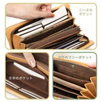 中央ファスナーの小銭入れは、革が柔らかいため口が大きく広がり、取出しがスムーズに行えます。