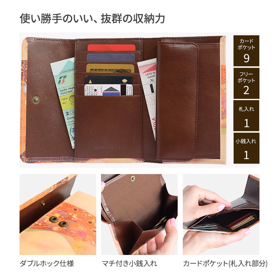 MARさま専用【ヴィンテージ感漂う美しいヌメ革】折財布　本革　ミニマル アートヌメレザー｜長三つ折り財布【ホワイトショップ】 | HIRAMEKI