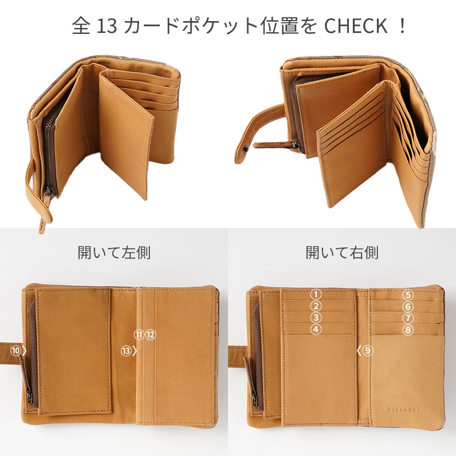ラウンド｜ベロ付き財布 フェザーカーテン | HIRAMEKI.［ヒラメキ
