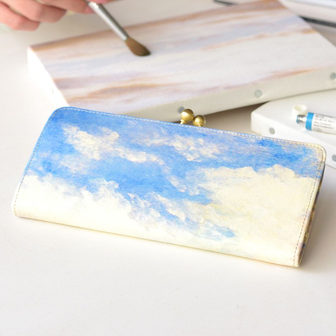 【新品】HIRAMEKI. ヒラメキ ホワイトキャンバス 空がま口二つ折り財布 ホワイトキャンバス｜スリムガマグチ長財布【空】 | HIRAMEKI