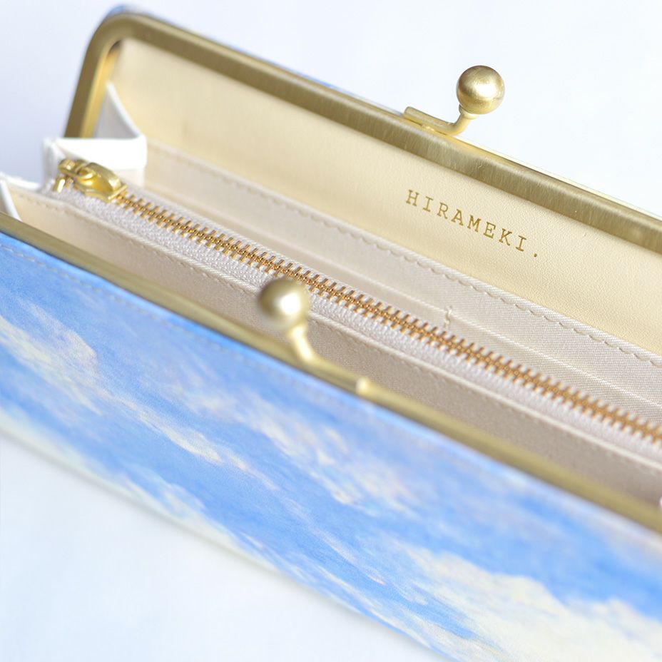 ホワイトキャンバス｜スリムガマグチ長財布【空】 | HIRAMEKI